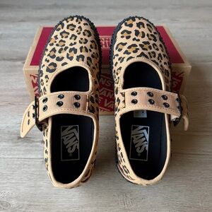 Vans Mary Jane Creeper Grunge Core Leopard Platform NEW Sz 5.5 Women w/ Box